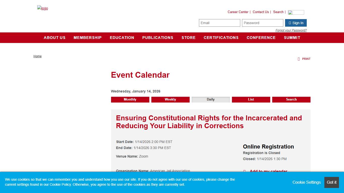 Ensuring Constitutional Rights for the Incarcerated and Reducing Your Liability in Corrections